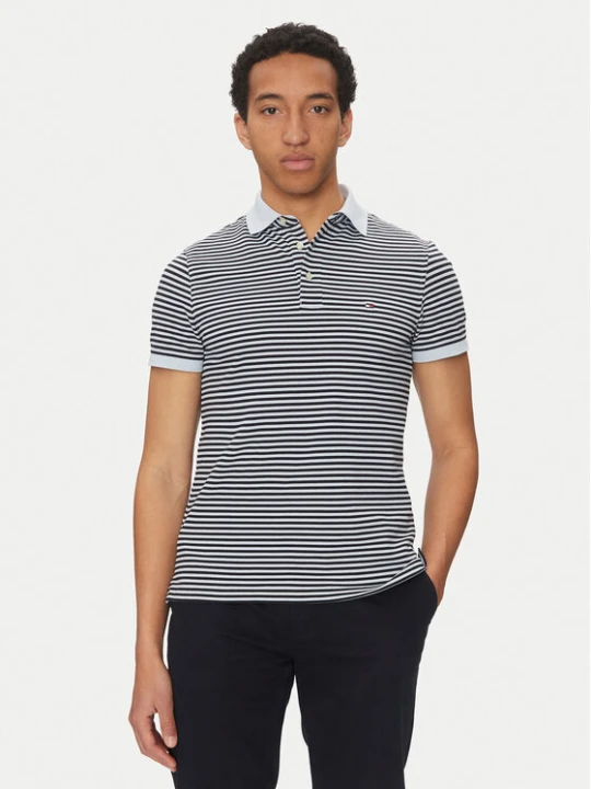 Zdjęcie produktu Tommy Hilfiger Polo 1985 MW0MW17771 Granatowy Slim Fit