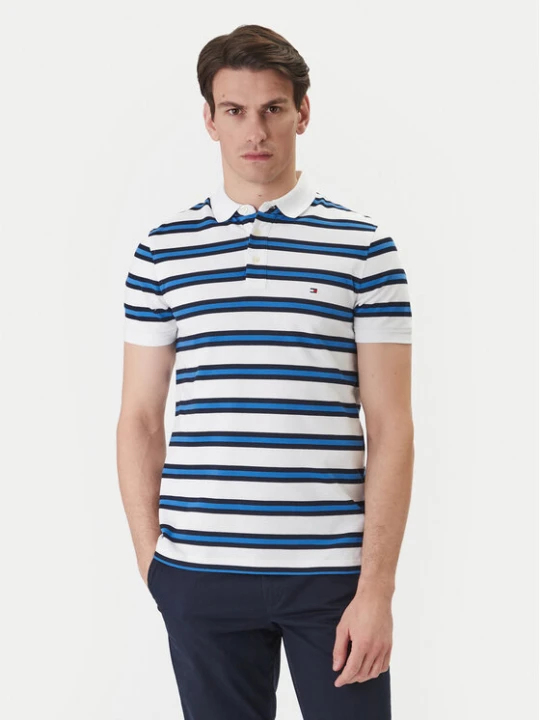 Zdjęcie produktu Tommy Hilfiger Polo 1985 MW0MW17771 Niebieski Slim Fit