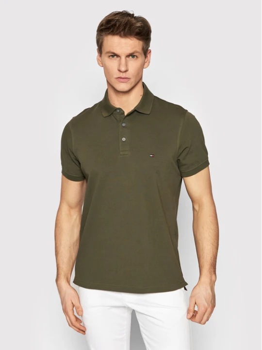 Zdjęcie produktu Tommy Hilfiger Polo 1985 MW0MW17771 Zielony Slim Fit