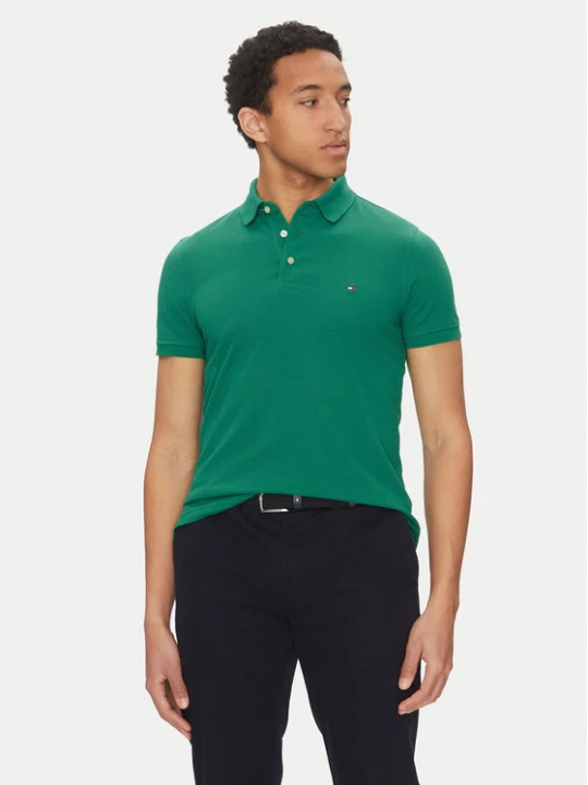 Zdjęcie produktu Tommy Hilfiger Polo 1985 MW0MW17771 Zielony Slim Fit