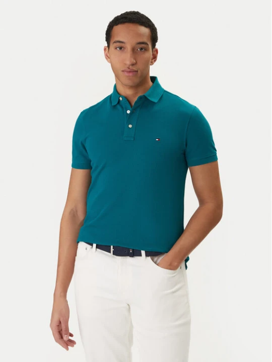 Zdjęcie produktu Tommy Hilfiger Polo 1985 MW0MW17771 Zielony Slim Fit
