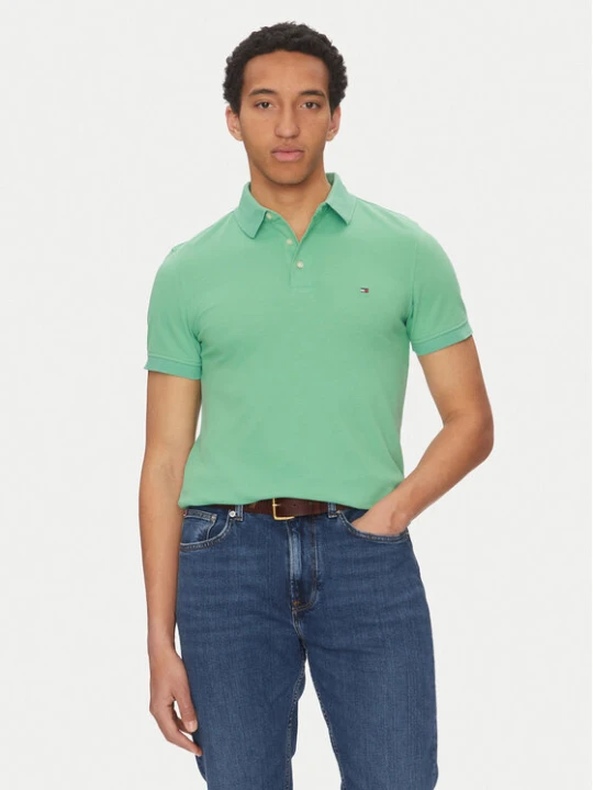 Zdjęcie produktu Tommy Hilfiger Polo 1985 MW0MW17771 Zielony Slim Fit