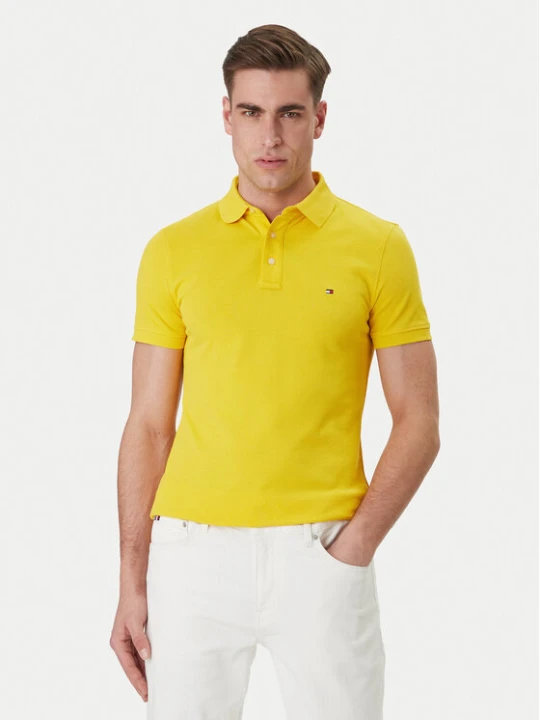 Zdjęcie produktu Tommy Hilfiger Polo 1985 MW0MW17771 Żółty Slim Fit