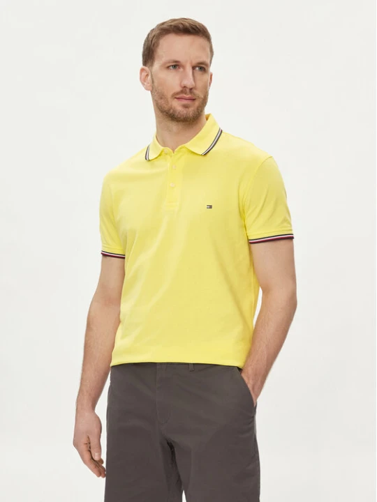 Zdjęcie produktu Tommy Hilfiger Polo 1985 MW0MW30750 Żółty Slim Fit