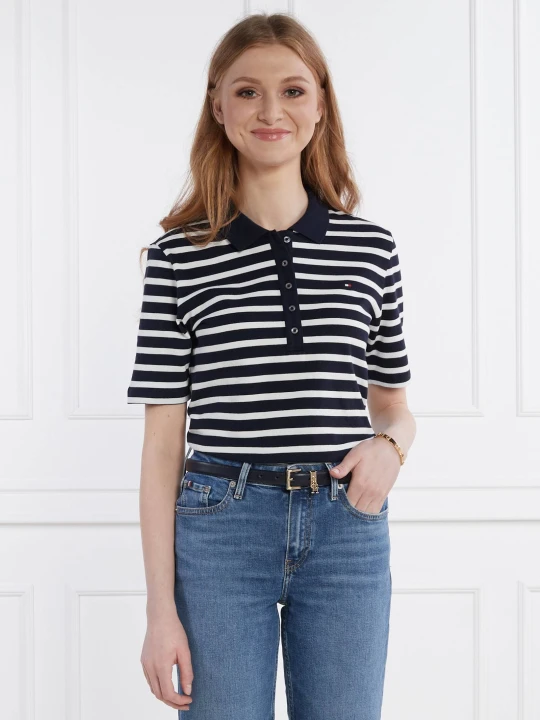 Zdjęcie produktu Tommy Hilfiger Polo 1985 | Regular Fit | pique granatowy