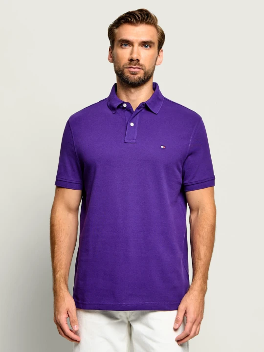 Zdjęcie produktu Tommy Hilfiger Polo 1985 | Regular Fit | stretch fioletowy