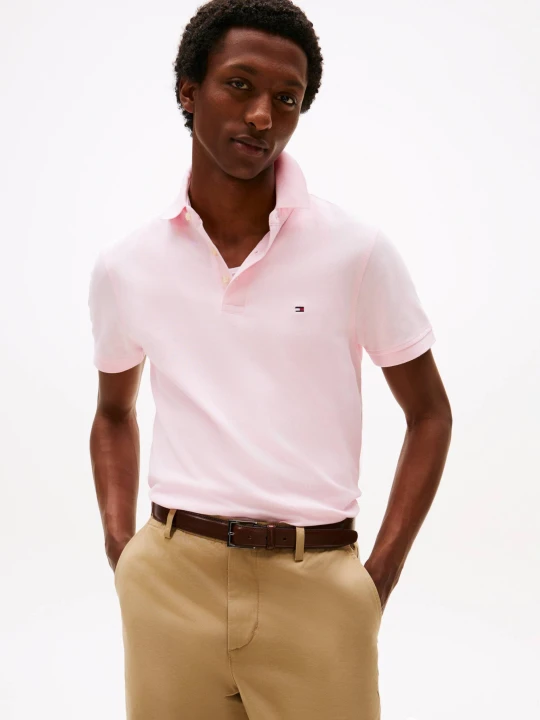 Zdjęcie produktu Tommy Hilfiger Polo 1985 | Slim Fit pudrowy róż