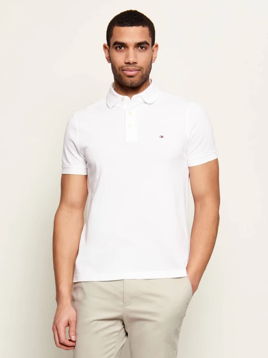 Zdjęcie produktu Tommy Hilfiger Polo 1985 | Slim Fit | pique biały