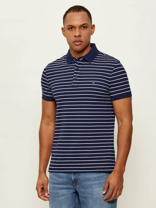 Zdjęcie produktu Tommy Hilfiger Polo 1985 | Slim Fit | pique granatowy