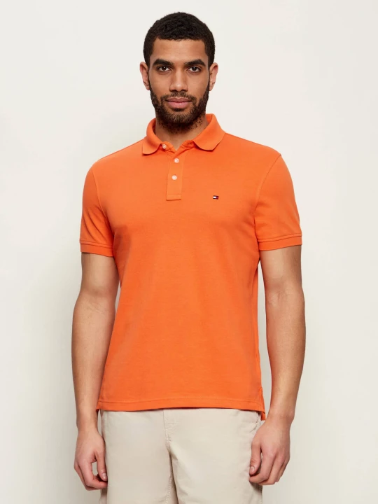 Zdjęcie produktu Tommy Hilfiger Polo 1985 | Slim Fit | pique pomarańczowy