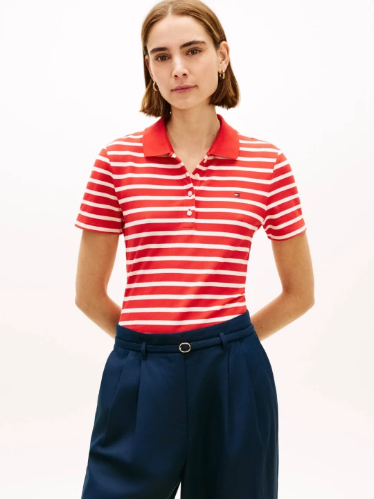 Zdjęcie produktu Tommy Hilfiger Polo 1985 | Slim Fit | pique czerwony
