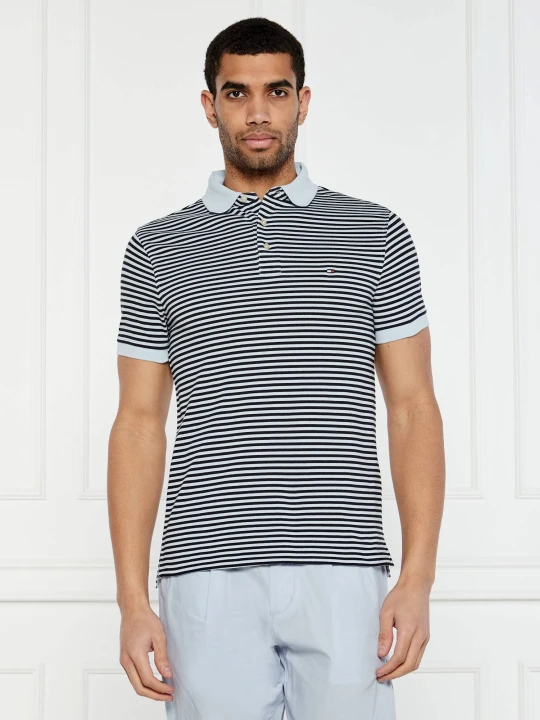 Zdjęcie produktu Tommy Hilfiger Polo 1985 | Slim Fit | pique błękitny