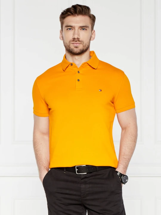 Zdjęcie produktu Tommy Hilfiger Polo 1985 | Slim Fit | pique pomarańczowy
