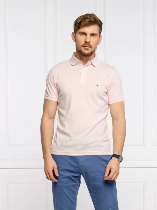 Zdjęcie produktu Tommy Hilfiger Polo 1985 | Slim Fit | pique pudrowy róż