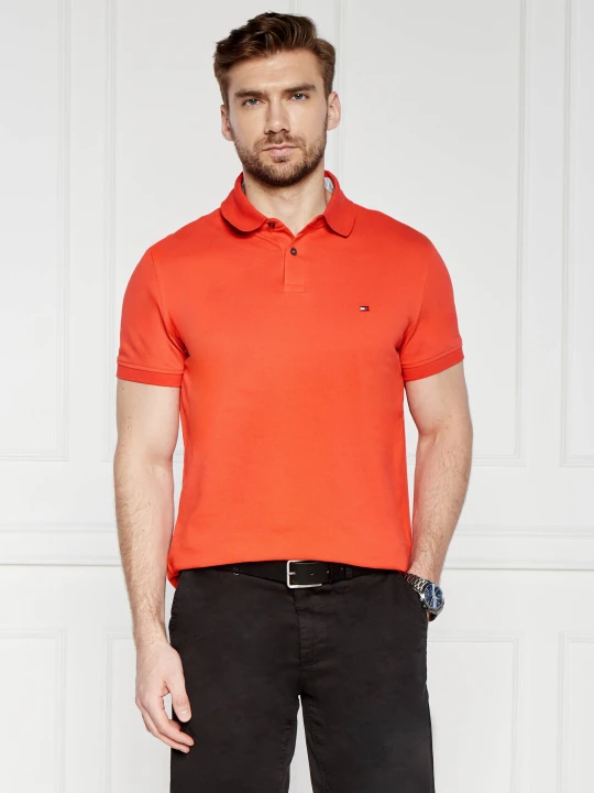 Zdjęcie produktu Tommy Hilfiger Polo 1985 | Straight fit | pique pomarańczowy