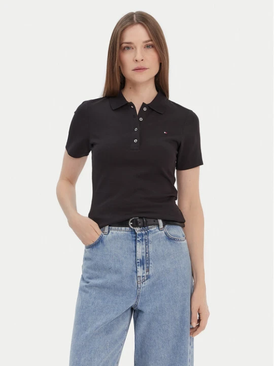 Zdjęcie produktu Tommy Hilfiger Polo 1985 WW0WW42047 Czarny Slim Fit
