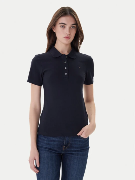 Zdjęcie produktu Tommy Hilfiger Polo 1985 WW0WW42047 Granatowy Slim Fit
