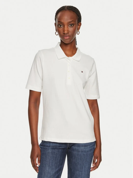 Zdjęcie produktu Tommy Hilfiger Polo 1985 WW0WW43224 Écru Regular Fit Kremowy