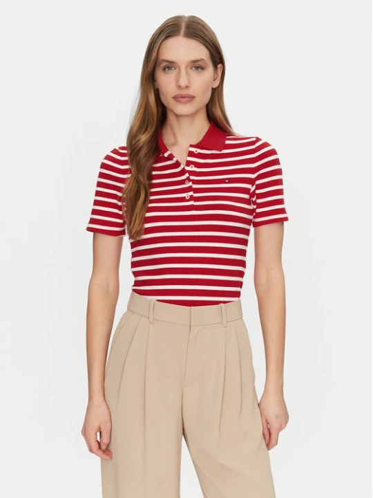 Zdjęcie produktu Tommy Hilfiger Polo 1985 WW0WW43225 Czerwony Slim Fit