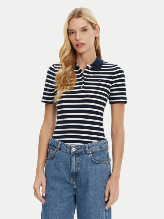 Zdjęcie produktu Tommy Hilfiger Polo 1985 WW0WW43225 Granatowy Slim Fit