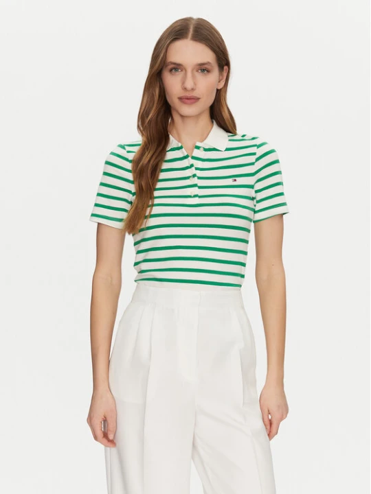 Zdjęcie produktu Tommy Hilfiger Polo 1985 WW0WW43225 Zielony Slim Fit