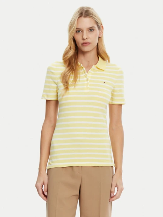 Zdjęcie produktu Tommy Hilfiger Polo 1985 WW0WW43225 Żółty Slim Fit