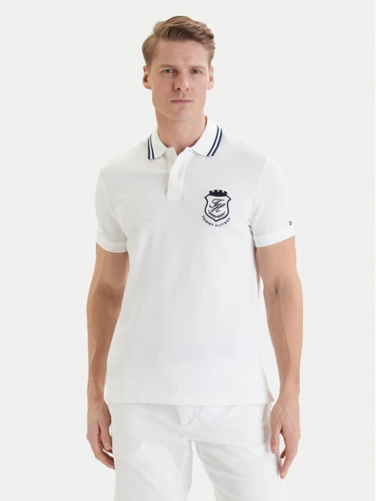 Zdjęcie produktu Tommy Hilfiger Polo Badge MW0MW43061 Biały Regular Fit