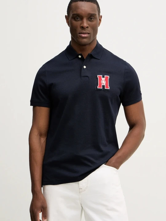 Zdjęcie produktu Tommy Hilfiger polo bawełniane granatowy