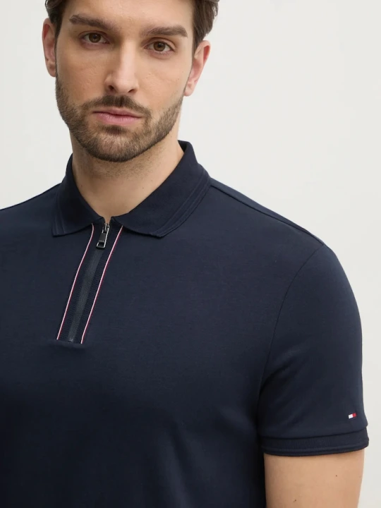 Zdjęcie produktu Tommy Hilfiger polo bawełniane granatowy