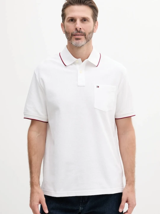 Zdjęcie produktu Tommy Hilfiger polo bawełniane biały