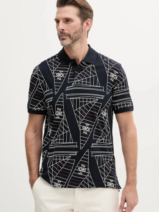 Zdjęcie produktu Tommy Hilfiger polo bawełniane granatowy