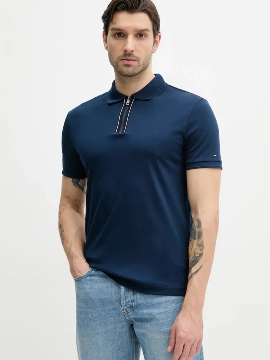 Zdjęcie produktu Tommy Hilfiger polo bawełniane granatowy