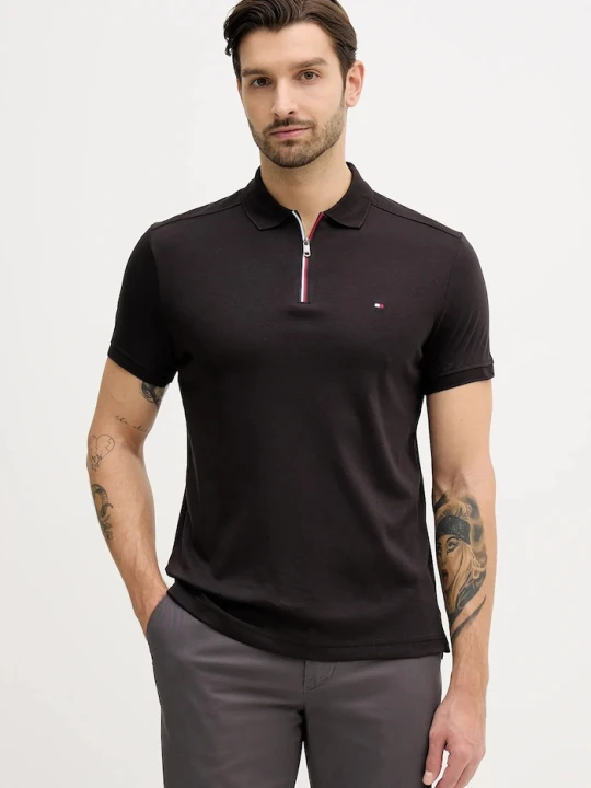 Zdjęcie produktu Tommy Hilfiger polo bawełniane czarny