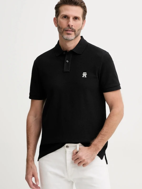 Zdjęcie produktu Tommy Hilfiger polo bawełniane czarny