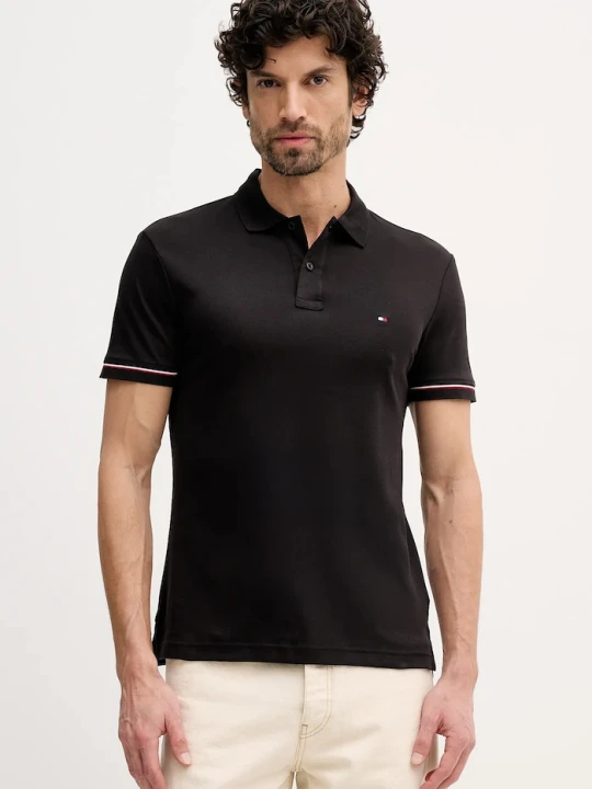 Zdjęcie produktu Tommy Hilfiger polo bawełniane czarny