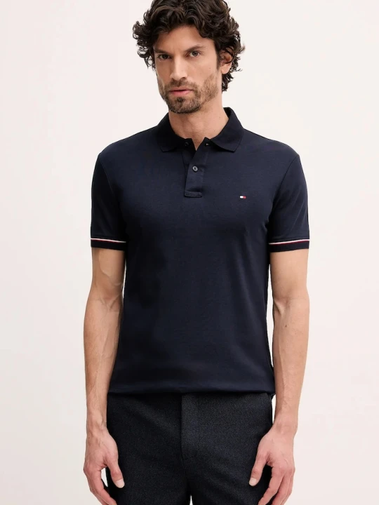 Zdjęcie produktu Tommy Hilfiger polo bawełniane granatowy