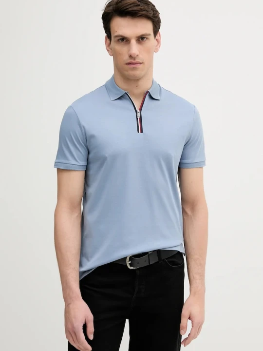Zdjęcie produktu Tommy Hilfiger polo bawełniane niebieski