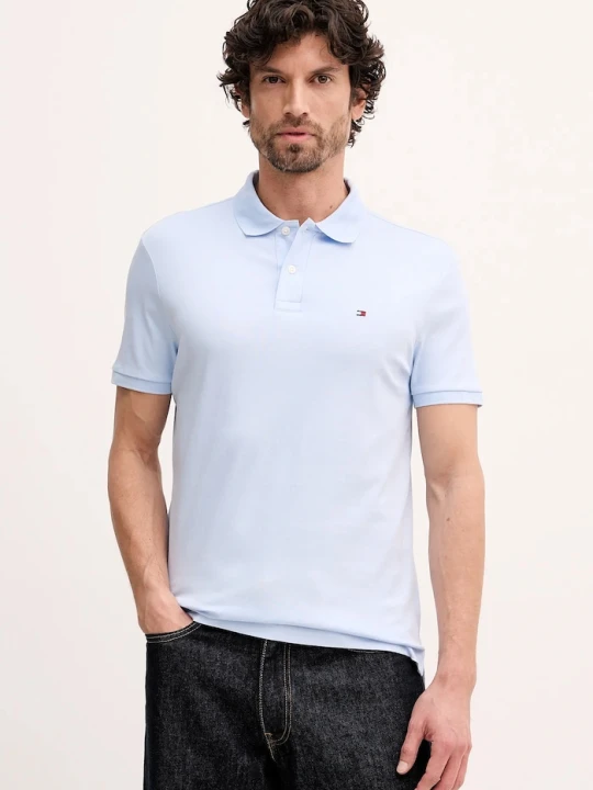 Zdjęcie produktu Tommy Hilfiger polo męskie bawełniane niebieski