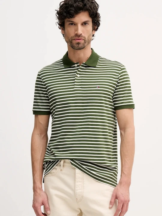 Zdjęcie produktu Tommy Hilfiger polo męskie bawełniane zielony