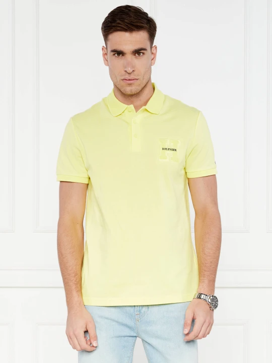 Zdjęcie produktu Tommy Hilfiger Polo Boucle Embro | Regular Fit żółty