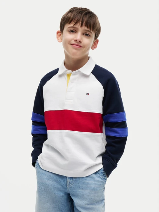 Zdjęcie produktu Tommy Hilfiger Polo Colourblock KB0KB10584 Biały Regular Fit
