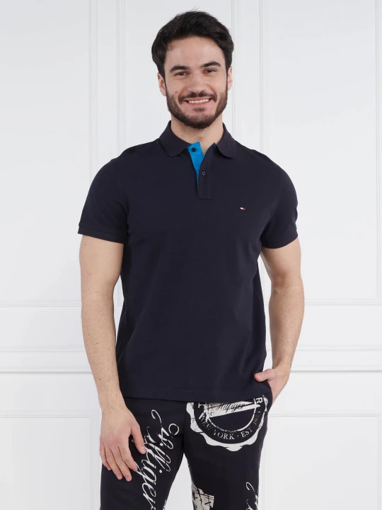 Zdjęcie produktu Tommy Hilfiger Polo CONTRAST PLACKET | Regular Fit granatowy