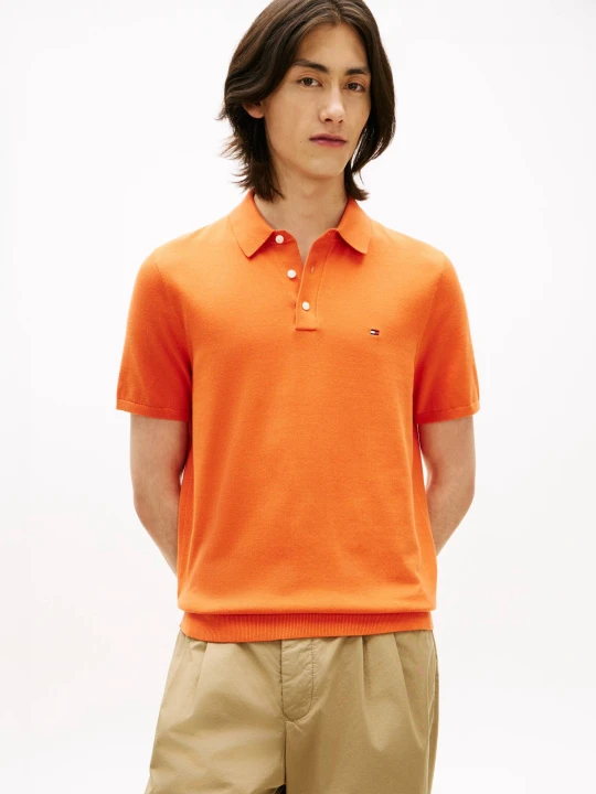 Zdjęcie produktu Tommy Hilfiger Polo ESSENTIAL | Regular Fit pomarańczowy
