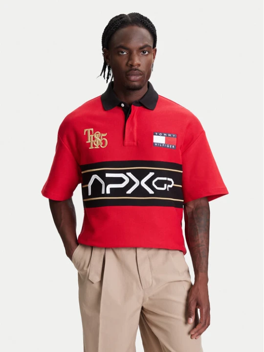 Zdjęcie produktu Tommy Hilfiger Polo F1 Movie Race Day MW0MW41393 Czerwony Relaxed Fit