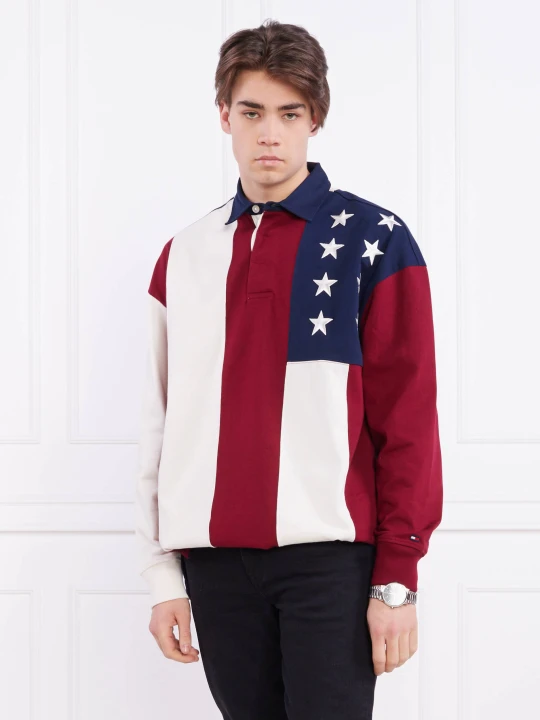 Zdjęcie produktu Tommy Hilfiger Polo FLAG RUGBY | Regular Fit bordowy