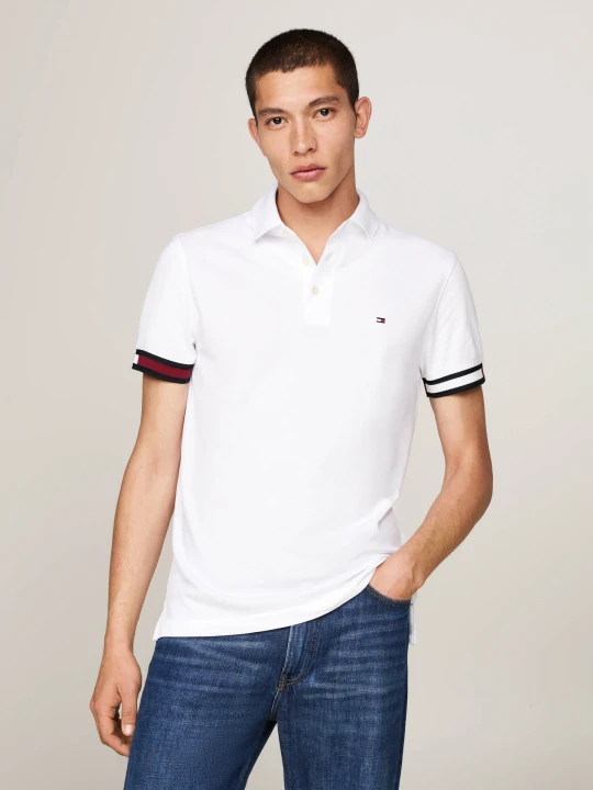 Zdjęcie produktu Tommy Hilfiger Polo flag | Slim Fit biały