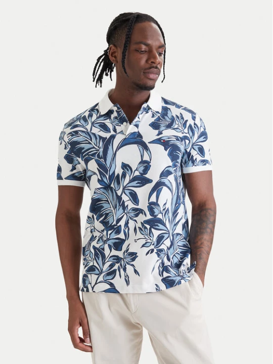 Zdjęcie produktu Tommy Hilfiger Polo Floral Aop MW0MW43125 Niebieski Regular Fit