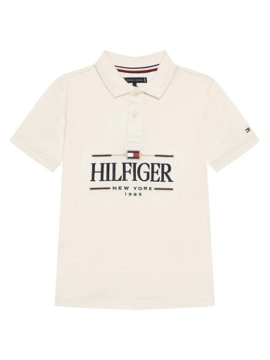 Zdjęcie produktu Tommy Hilfiger Polo Icons KB0KB10359 Écru Regular Fit Kremowy