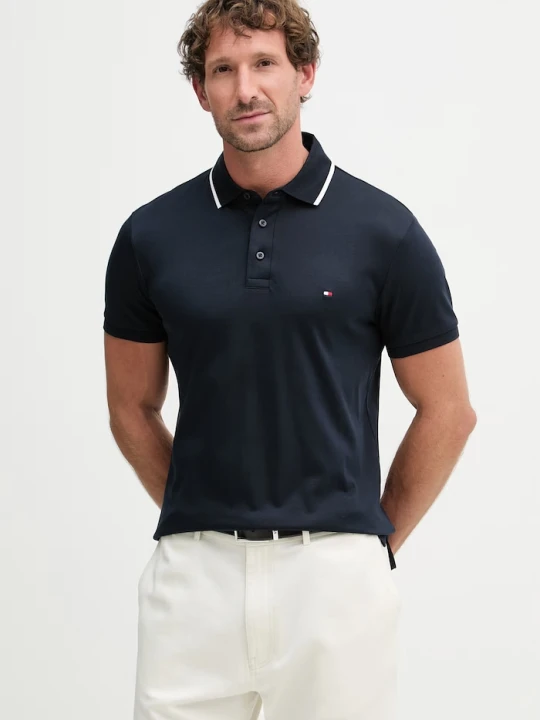 Zdjęcie produktu Tommy Hilfiger polo męskie bawełniane granatowy