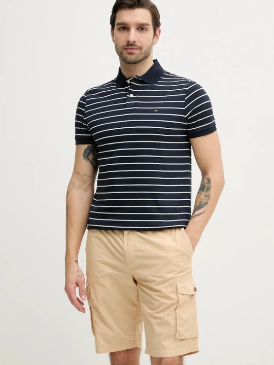Zdjęcie produktu Tommy Hilfiger polo męskie bawełniane granatowy